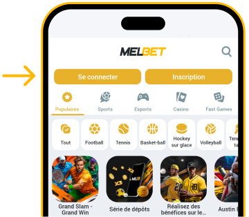 Cliquez sur « Se connecter » Melbet APK Télécharger