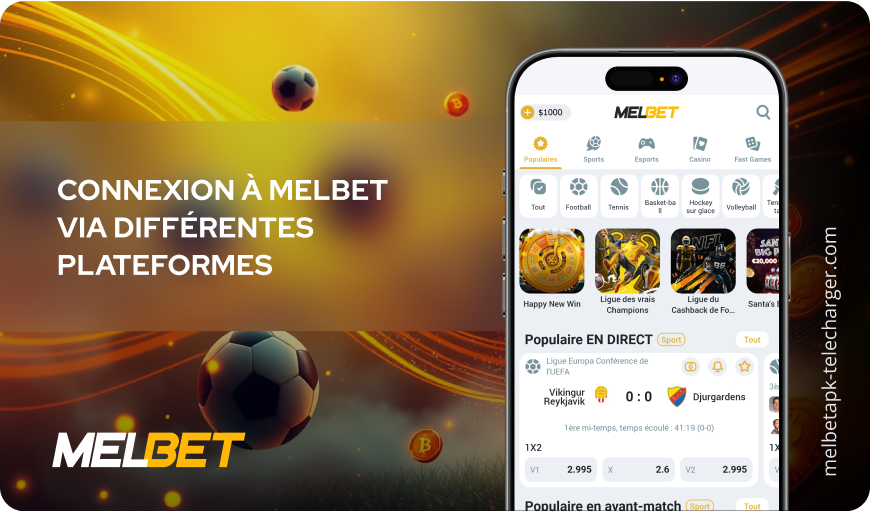 Connexion à Melbet via différentes plateformes Melbet APK Telecharger